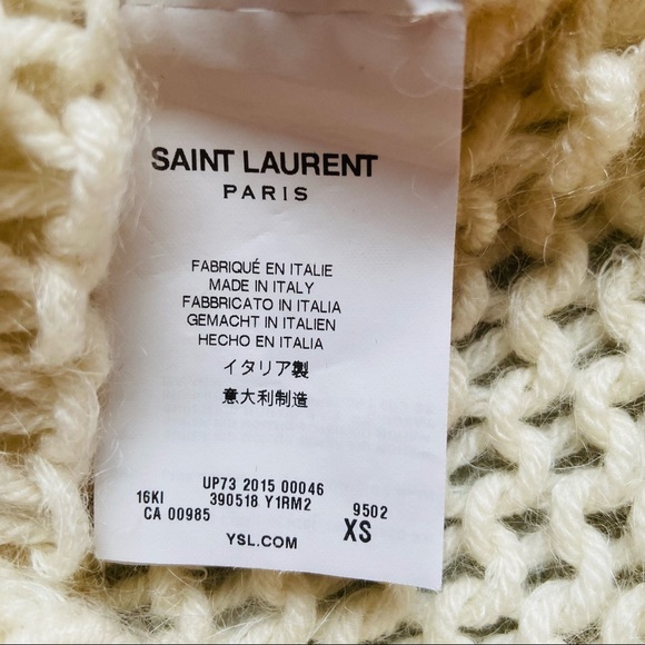 Saint Laurent off white wool mohair sweater XS - Picture 14 of 16
